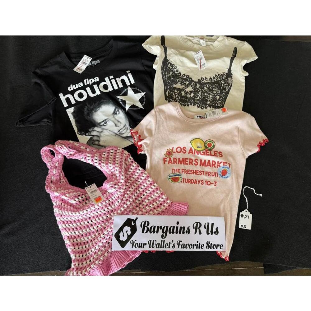 ORDER #27 Tillys Dua Lipa Houdini Baby Tee Black Tillys Cropped Top Size XS